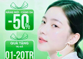 Khuyến mãi sốc: giảm 50% chi phí sửa mũi bị hỏng, căng da bị hỏng